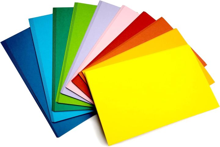 PPAPPAPPIYO 3x5 Color Index Cards - 50-Pack Blank Cards With Colorful Borders, 260gsm Thick Cardstock