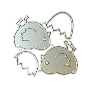 การ์ดที่ตัดลายกระดาษลายนูนลูกเจี๊ยบน่ารักโลหะแม่แบบลายฉลุสมุดติดรูปแบบทำมืออุปกรณ์สำหรับตกแต่งงานฝีมือ