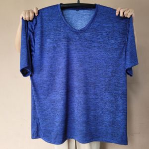 เสื้อยืดคอวี ไซส์ใหญ่ ผ้าไมโครพรีเมี่ยม ใส่สบาย แห้งไว อก 52 54 56 60 นิ้ว ไม่ต้องรีด