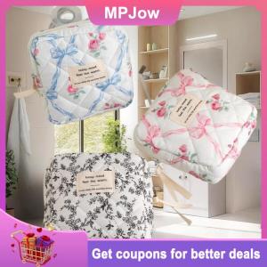【MPJow】 Student Girl Make Up Case Sweet Bow Photocard Storage Bag Portable Keychain Coin Bag Cute Mini Stuff Bag