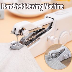 MLADEN Mini Sewing Machine Portable Cordless Electric Hand Held Sewing Machine Quick Repair Clothes Needlework Sewing Supplies