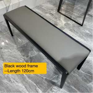 Dining bench Solid wood bench with PU Leather cushion