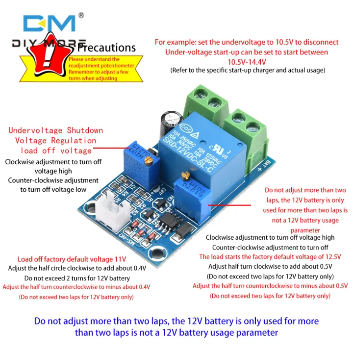 Bat Protection Module diymore 12V Bat-tery Charging Controller Protection Board Module ...