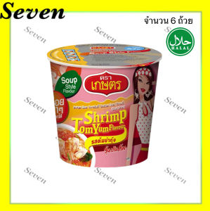 ตราเกษตร วุ้นเส้นคัพ รสต้มยำกุ้ง ขนาด 35 กรัม จำนวน 6 ถ้วย