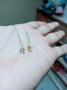 anting jarum titanium model permata satu ukuran 3cm