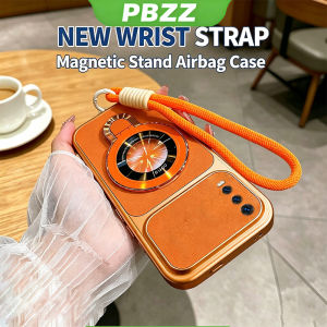 Case for vivo y12s y12a y20 y20s y20i y20s g Y30 Y30i y50 phone casing Softcase shockproof Cover new design aesthetic cute orange lanyard with Magnetic holder for girls KNDZJ1