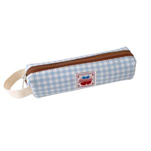HORAC Plaid Pencil Pouch Y2k Grid Pencil Case Large Capacity Storage Cloth Stationery Bag Cosmetic Brush Bag Multi-functional Korean Style Pen Bag Stationery Holder
