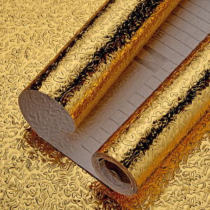 Kitchen Backsplash Sticker Waterproof Aluminum Foil StickersSelf-Adhesive Oil Proof Counter Top Peel Stick Wall Decal for Walls Cabinets Drawers ShelvesHeat Resistant Washable Wallpaper Waterproof and oil-proof aluminum stickers for kitchen countertops