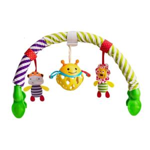 Adjustable Stroller Bed Doll Featuring Safe Textured Cloth Soothing Tunes And Developmental Visual Stimulation