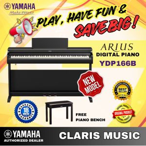 YAMAHA ARIUS YDP166-B DIGITAL PIANO-NEW MODEL! (YDP166/ YDP166B/ YDP166-B/ YDP) BLACK