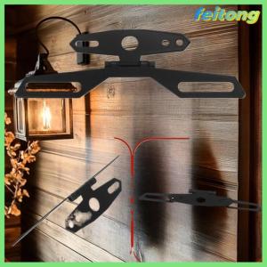 【feitong】🚕🚕【HOT SALE】 Motorcycle License Plate Bracket Taillight Mount Support Foldable Number Plate Holder Universal Motorbike Accessories