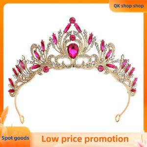 ✨QK shop✨ Elegant Girls Crystal Tiara Crown For Women Party Wedding Princess Rhinestone Bridal Crown Hair Jewelry