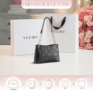 Bộ hộp quà YUUMY (Túi đeo chéo nữ YUUMY YN280 + Hộp quà YHQ3T + Túi giấy YTG3T + Túi rút BVR3838 + Thiệp cảm ơn YBT1)