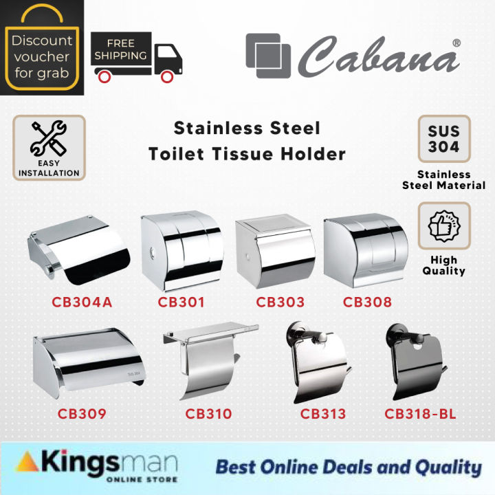[Kingsman] Cabana Paper Holder Stainless Steel 304 Toilet Tissues Paper