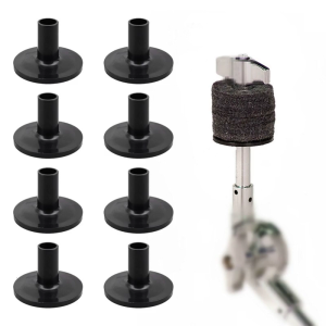 8 cái Cymbal tay áo nhựa trống tay áo thanh đỡ chũm Chọe tay áo với đế mép bích cho Bộ gõ Bộ trống các bộ phận màu đen