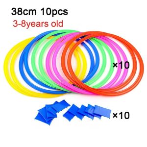 AOMING Puzzle Kids 10Pcs Kids Outdoor Toy Hopscotch Jumping Ring Circle Children Sensory Integration Training Physical Exercise Sport Toys