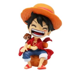2026 Anime Figure Sitting Laughing Luffy Action Figure Kawaii Sanji Zoro Ace Yamato Figurine Collection Toy Doll Gift Model