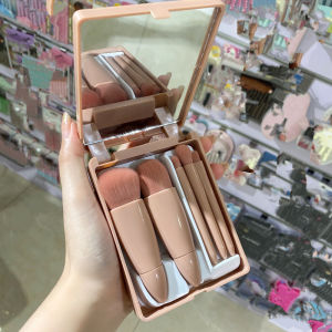 5 In 1 Original Makeup Brushes Set with Mirror Foundation Eye Shaow Brush Kit Beauty Make Up Tools