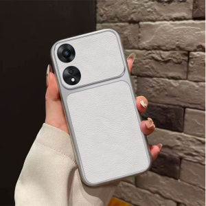 Business Lychee Leather Case for OPPO Reno8 T 5G A1 Pro CPH2505 Pure Color Shockproof Camera Protection Cover