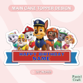 Paw Patrol Customized Cake Topper. 