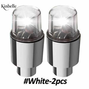 Kinbelle 2Pc Bicycle Motorcycle Car Wheel Spoke Light LED Light Tire Valve Caps Cycling Lantern Spokes Hub Tyre Lamp MTB Bike Accessories