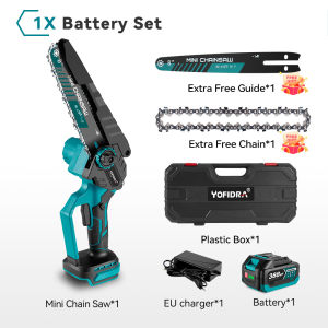8 inch Electric Chainsaw Brushless Cordless Rechargeable Pruning Saw Woodworking Garden Power Tool For Makita 18V Battery