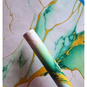 Wallpaper Stiker Dinding Motif  Marmer Biru New  Kombinasi 7 s/d 8mx45cm