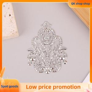 ✨QK shop✨ 20Pcs Bronze Copper Gold Silver Filigree Wraps Flower Connectors Metal Crafts Gift Decoration DIY Accessories