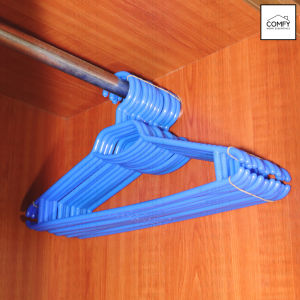 (One Dozen) 12pcs Jumbo Thick Round Adult Plastic Hanger 16 Inches Heavy DUTY