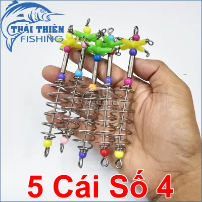 Combo 5 Cái Lò Xo Lăng Xê Chữ Thập Bằng Thép Không Gỉ Dùng Buộc Lưỡi Câu Lăng Xê