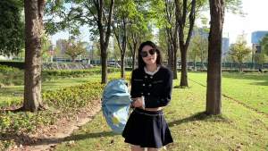 AE Fully automatic umbrella for women black-coated sun protection UV protection student cartoon dual-use for rain and sun foldable sunshade umbrella