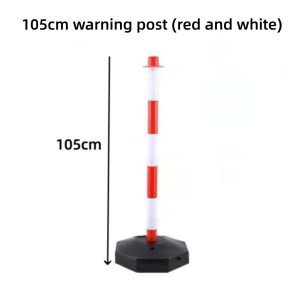  【COD】85cm Flexible Post Pole Road Safety Cone Red Traffic PE Material With White Red Chain Strip Warning Reflector Stripe with Fillable Base White Red Traffic pole guardrail sidewalk guardrail plastic chain traffic equipment 85 cm