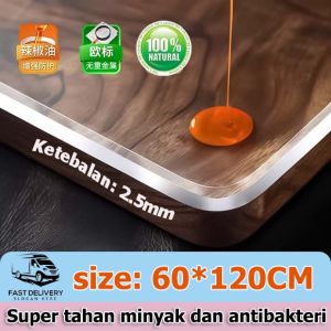 【Peningkatan kualitas 100 kali DIY ukuran】F-NIAO Taplak Meja 2.5mm ketebalan taplak meja makan Tahan minyak taplak meja makan anti air