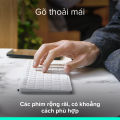Bàn phím Bluetooth Logitech Slim Keys To Go 2 - Siêu mỏng nhẹ 222g, kết nối đa thiết bị, Windows, MacOS. 
