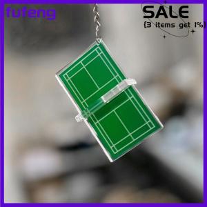 fufeng Badminton Keychain Souvenir Mini Tennis Pendant Table Tennis Table Three-dimensional Acrylic Keychain