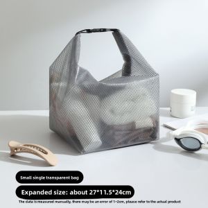 【COD】Large Capacity Waterproof Mesh Shower Bag Portable Travel Bath Storage Handbag