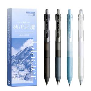 4Pcs Retractable Gel Inks Pen 0.5MM Press Action Gel Pen Quick Dry Refillable Journaling Pens for Writing Note Taking