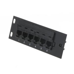 6 Port Networking Cable Adapter for CAT6 Panel RJ45 Ethernet Distribution Frame Mount Adapter