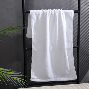 White bath towel Size: 70x140cm 100% cotton for bathroom bathing wholesale price large towel cotton bath towel shower towel