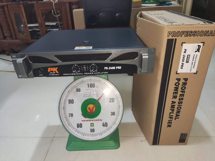 Đẩy công suất PK Acoustic 2400 Pro,16 sò to, 1200W , sử dụng 2 cặp bass 30mm+20mm, nguồn xuyến đồng,.
