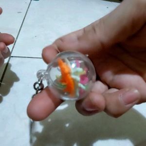 GANTUNGAN KUNCI BOLA ISI MANIK BISA DIBUKA