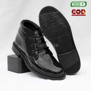Sepatu PDH PDL TNI POLRI Satpam Security Dinas Harian Sepatu Pantofel Pria Kerja Resmi Hitam Kilap