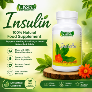 100% Natural Insulin Food Supplement Supports Healthy Blood Sugar Levels Made with 100% Natural Ingredients Safe Gentle & Effective 100 Softgel Capsules