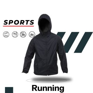 Jaket Olahraga Running Sauna suit Pria Wanita pembakar lemak Joging Gym Sepeda Anti Sinar UV