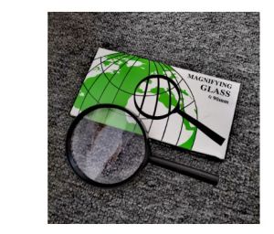 READY STOCK - Portable Straight Handle Plastic Magnifying Glass Handheld Magnifying Glass
