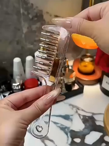Liquid Guiding Comb Hair Scalp Massage Applicator Sisir Urut Kulit Kepala Serum Minyak Rambut Anti Bocor Wide Tooth