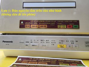 Tem hướng dẫn tiếng Việt (hoặc làm Tem trang trí) cho máy rửa bát nội địa Nhật (Bộ nguyên tấm TR6-9)