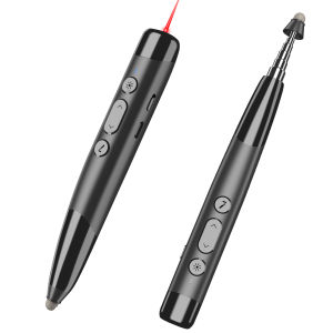 Smart Page Turning Pen Wireless Presenter Clicker Teachers Remote Red & Telescopic Pointer Page Turner Conference Speech Teaching and Training Presentation Clicker Stylus Pen