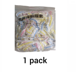 SG Local-Disposable cling wrap colourful food cover (100Pcs Per Pack) Tear-Free Food-Grade