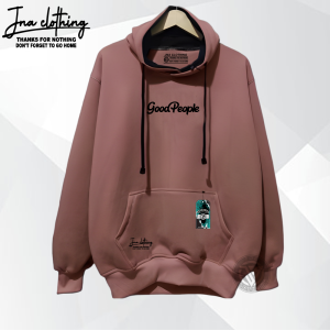 Hoodie Distro Pria Wanita Terbaru 2024 Simple Sablon Good People Warna Abu Paralon Sweater Hodie Premium Tebal Lembut Adem Size M L XL XXL Brand Local Kota Bandung